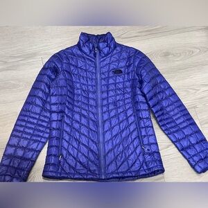 North Face Womens  Blue Thermoball Jacket Orange Nano Puff Lightweight Coat